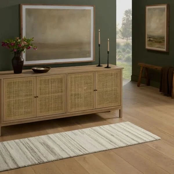 Loloi Melody Wool Rug Collection, Stripe Gray/Tan