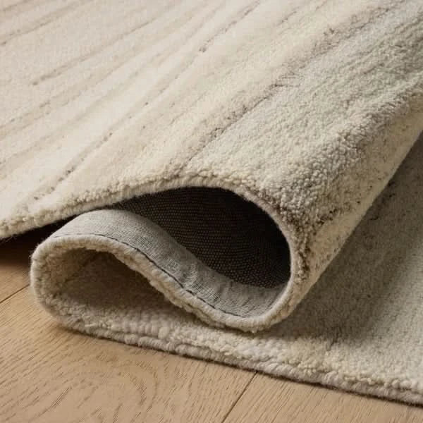 Loloi Melody Wool Rug Collection, Stripe Gray/Tan