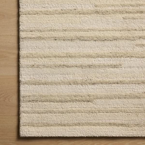 Loloi Melody Wool Rug Collection, Stripe Gray/Tan