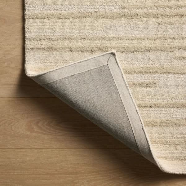 Loloi Melody Wool Rug Collection, Stripe Gray/Tan