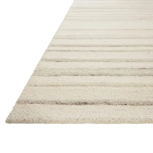 Loloi Melody Wool Rug Collection, Stripe Gray/Tan