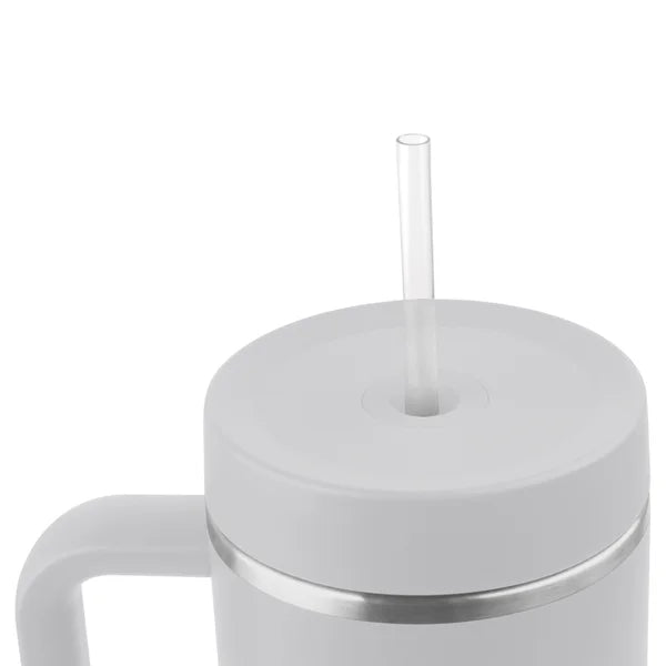 ThermoFlask 40 oz Insulated Stainless Steel Tumbler with Handle and Straw Lid, 2-pack