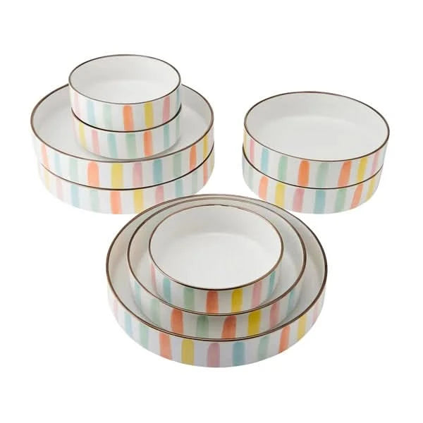 Darbie Angell Happy Spring Summer 9-piece Stoneware Bowl Set