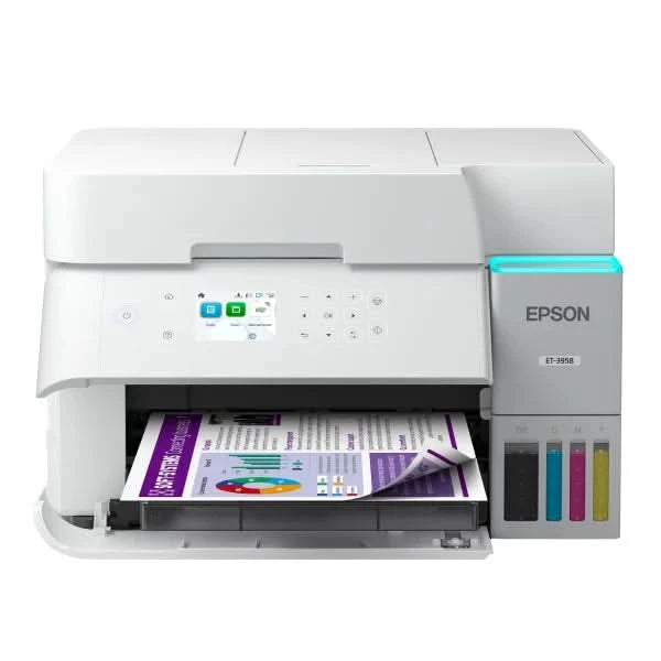 Epson EcoTank ET-3958 Wireless All-in-One Color Supertank Printer, White