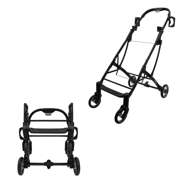 Petique Deluxe Double Decker Gray Pet Stroller With Accessory Bundle