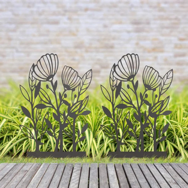 Flower Garden Stakes 2-pack