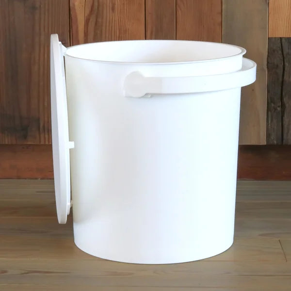 4-Gallon Decorative Storage Bucket with Lid & Handle, 4-pack