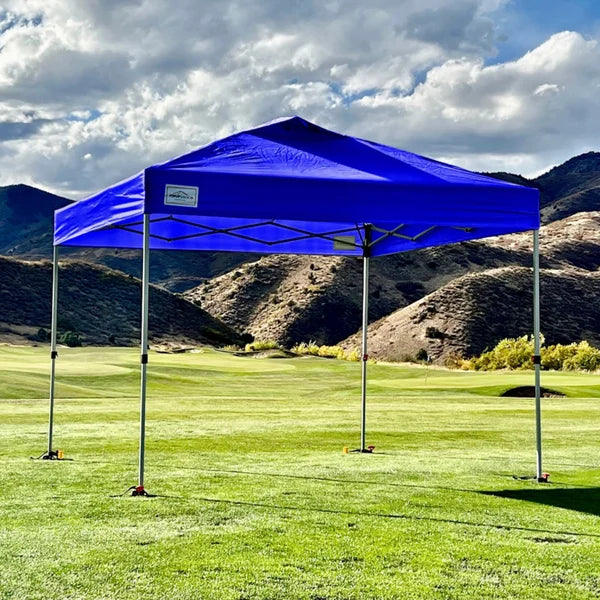 POPUP-SHADE 10’x10’ Instant Canopy One-person Setup plus Wheel-bag