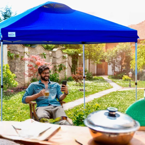 POPUP-SHADE 10’x10’ Instant Canopy One-person Setup plus Wheel-bag