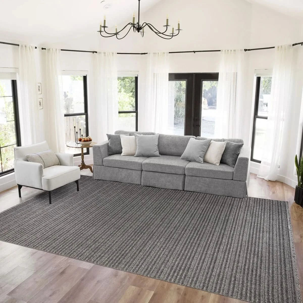 Serenity Area Rug Collection, Yura Charcoal