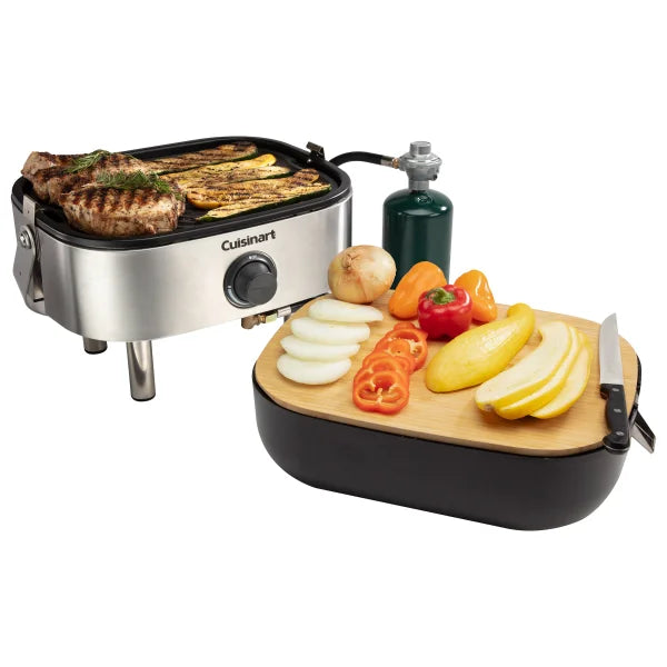 Cuisinart Venture Portable Stainless Steel Gas Grill with Storage Tote