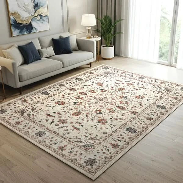 Hampton Court Area Rug Collection, Pienza Ivory