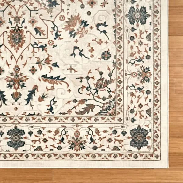 Hampton Court Area Rug Collection, Pienza Ivory