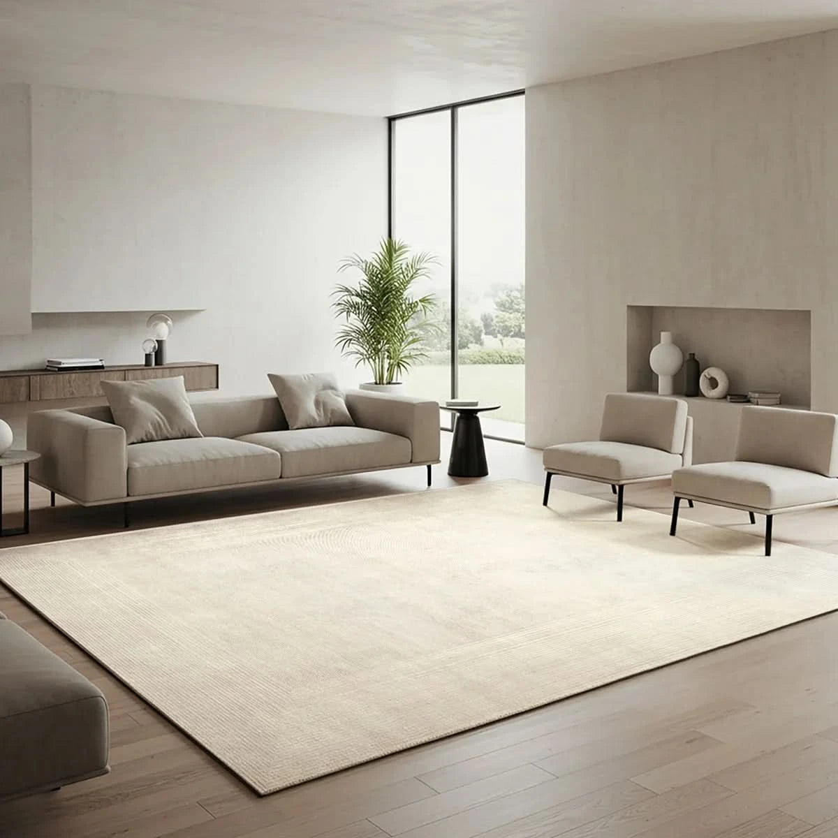 Hampton Court Area Rug Collection, Gaspar Ivory