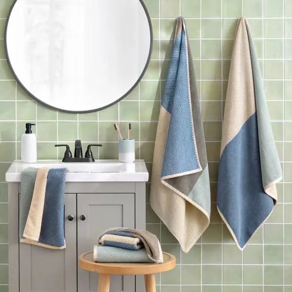 WelHome Colorblock Bath Towel 6-piece Set