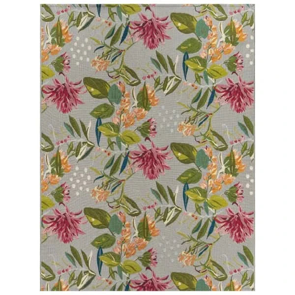 Fresco Indoor/Outdoor Rug Collection, Darra Light Gray