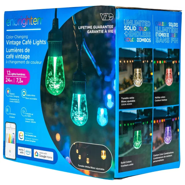 Enbrighten Vibe Wi-Fi Color Changing Vintage String Lights