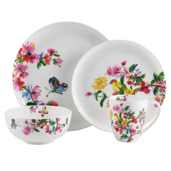 Mikasa Butterfly Garden Bone 16-piece Dinnerware Set