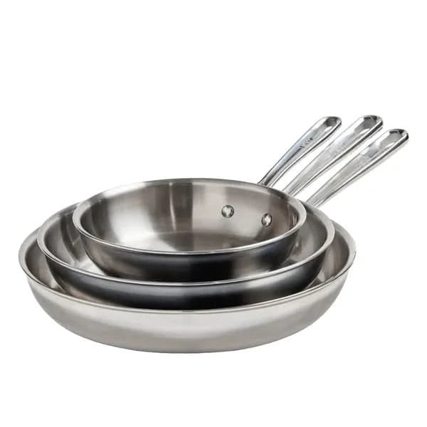 T-fal Pro Tri-Ply Stainless Steel 3-piece Frypan Set