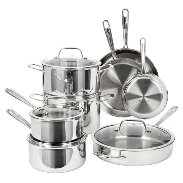 T-fal Tri-Ply 13-piece Stainless Steel Cookware Set