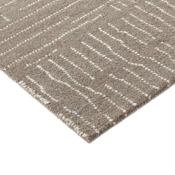 Obeetee Nomad Wool Area Rug Collection, Zen Coffee