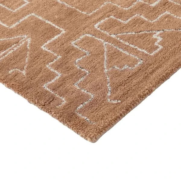 Obeetee Nomad Wool Area Rug Collection, Garima Rust