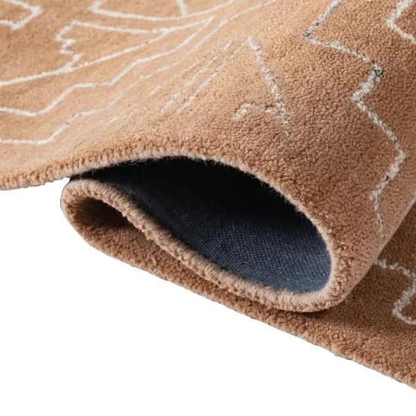 Obeetee Nomad Wool Area Rug Collection, Garima Rust