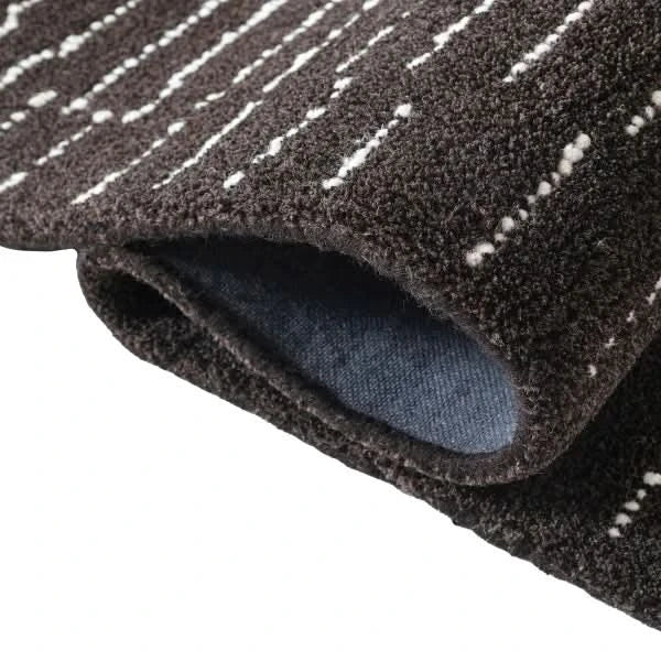 Obeetee Nomad Wool Area Rug Collection, Nina Charcoal