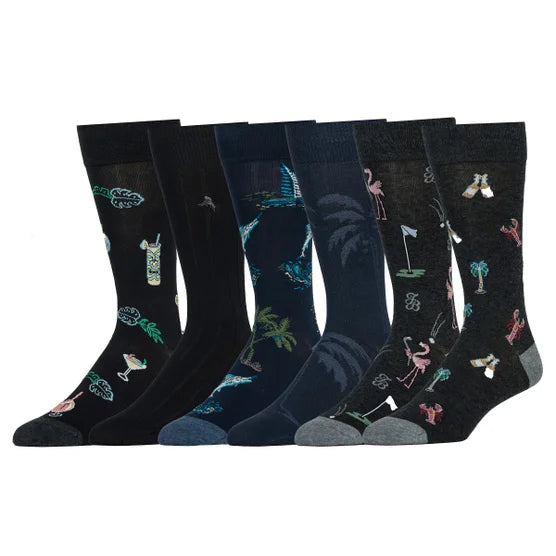 Tommy Bahama Mens Dress Casual Crew Sock Pair