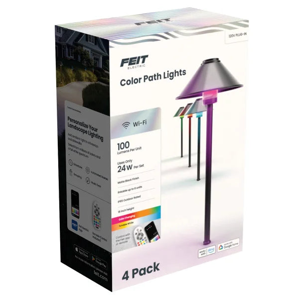 Feit Electric Smart Color Changing & Tunable Path Lights 4-pack