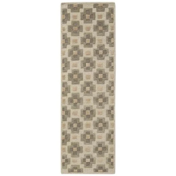 Obeetee Retro Hand Tufted Wool Area Rug, Glamour Green