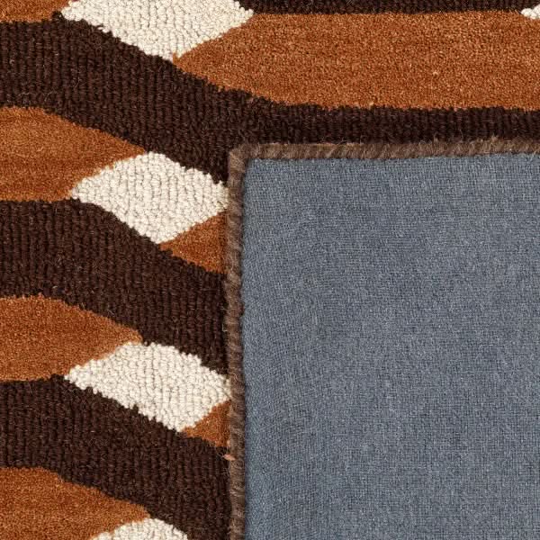 Obeetee Retro Hand Tufted Wool Area Rug, Allure Rust