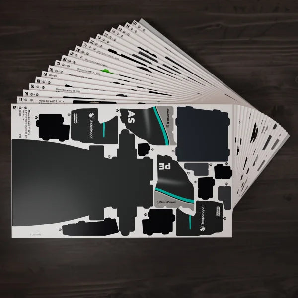 4D Build Mercedes W15 Garage Set 3D Model Kit Puzzle with LED Lights