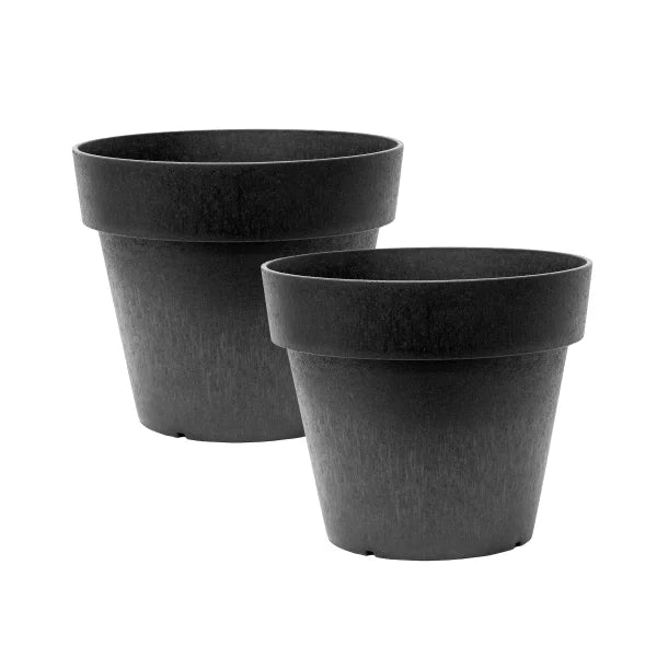 Multy 16” Baritone Recycled Rubber Self-Watering Planters, 2-pack
