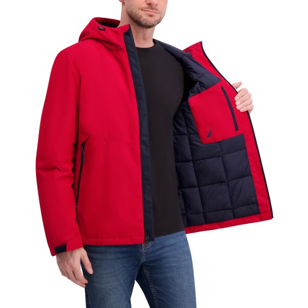 Nautica Men's Heritage Jacket - red detail view