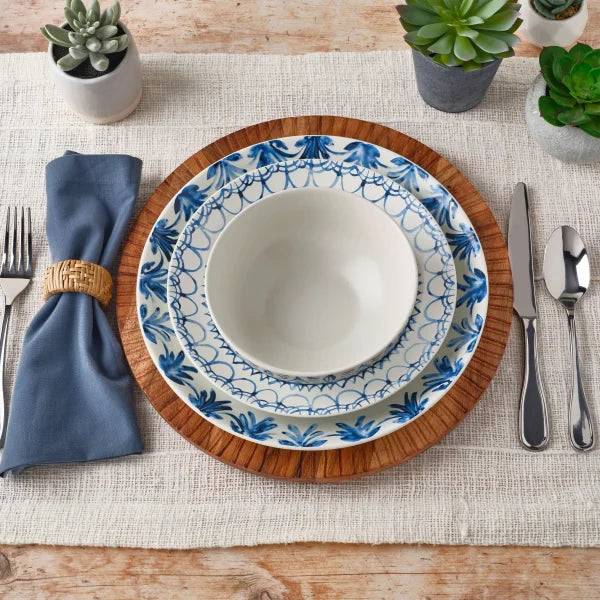 Fitz and Floyd Sicily Blue 12-piece Dinnerware Set