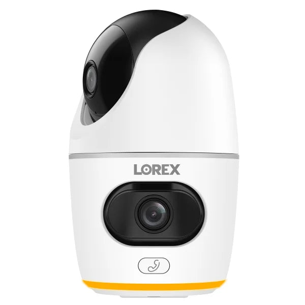 Lorex 2K Dual Lens Indoor Pan-tilt Wi-Fi Security Camera, 2-pack