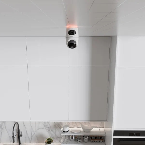 Lorex 2K Dual Lens Indoor Pan-tilt Wi-Fi Security Camera, 2-pack