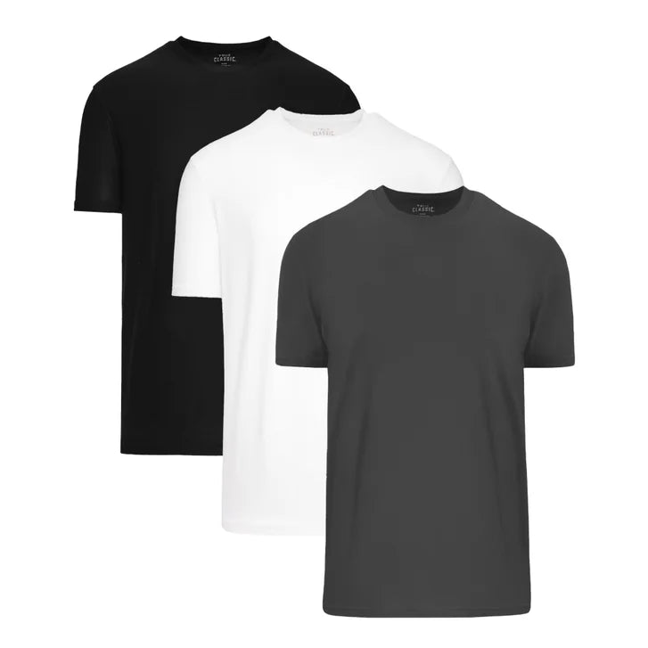 True Classic Men’s Active Crew Neck Tee, 3-pack