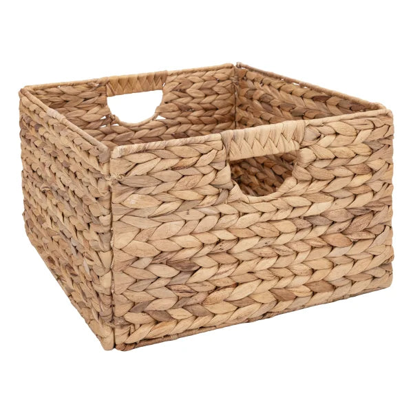 Seville Classics Water Hyacinth Storage Basket, 4-pack