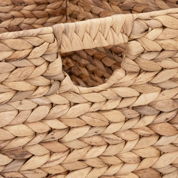 Seville Classics Water Hyacinth Storage Basket, 4-pack