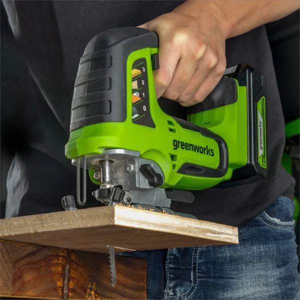 Greenworks 24V Brushless 1/2" 310 in/lbs Drill Kit & 24V Jig Saw