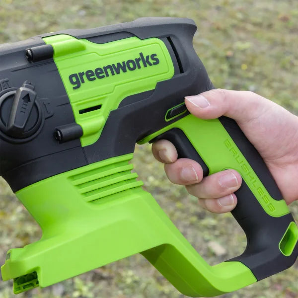 Greenworks 24V SDS-plus 2J Brushless Rotary Hammer Drill with 4.0Ah USB Battery and Charger