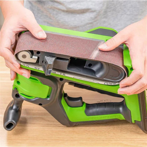 Greenworks 24V Brushless Cordless Belt Sander, Dust Bag, 4Ah Battery