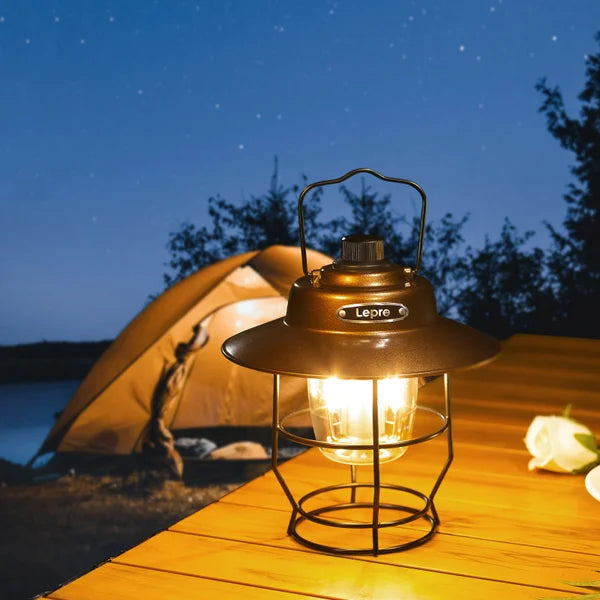 Lepro Vintage LED Rechargeable Metal Camping Lantern