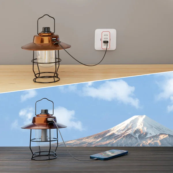 Lepro Vintage LED Rechargeable Metal Camping Lantern