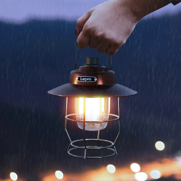 Lepro Vintage LED Rechargeable Metal Camping Lantern