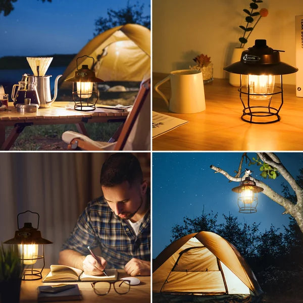 Lepro Vintage LED Rechargeable Metal Camping Lantern