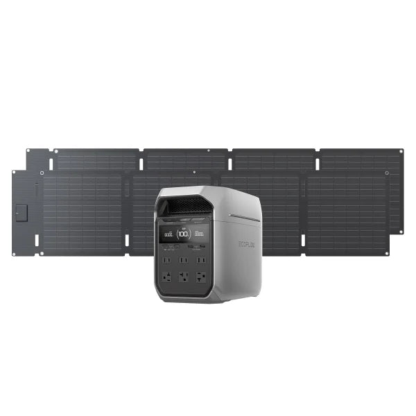 EcoFlow DELTA 3 Plus Portable Solar Generator Combo 2x60W Solar Panels
