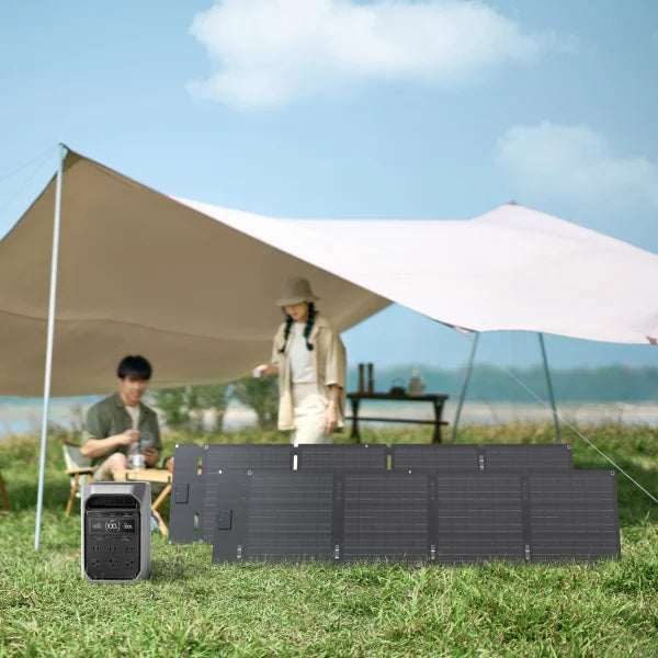 EcoFlow DELTA 3 Plus Portable Solar Generator Combo 2x60W Solar Panels